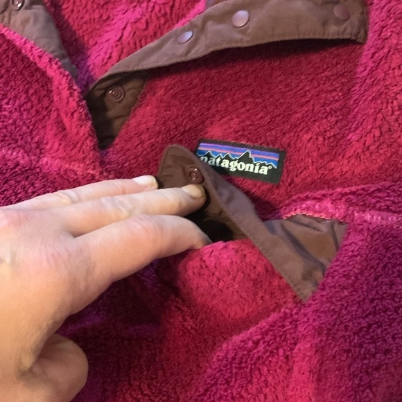 Patagonia Re-tool Snap T Fleece Pullover Magenta Purple Womens Sz S Jacket - Picture 9 of 10